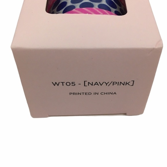 ELUM DESIGNS Washi Paper Tape Decorative Navy Pink 8 Rolls Scrapbooking NWT - Picture 3 of 5